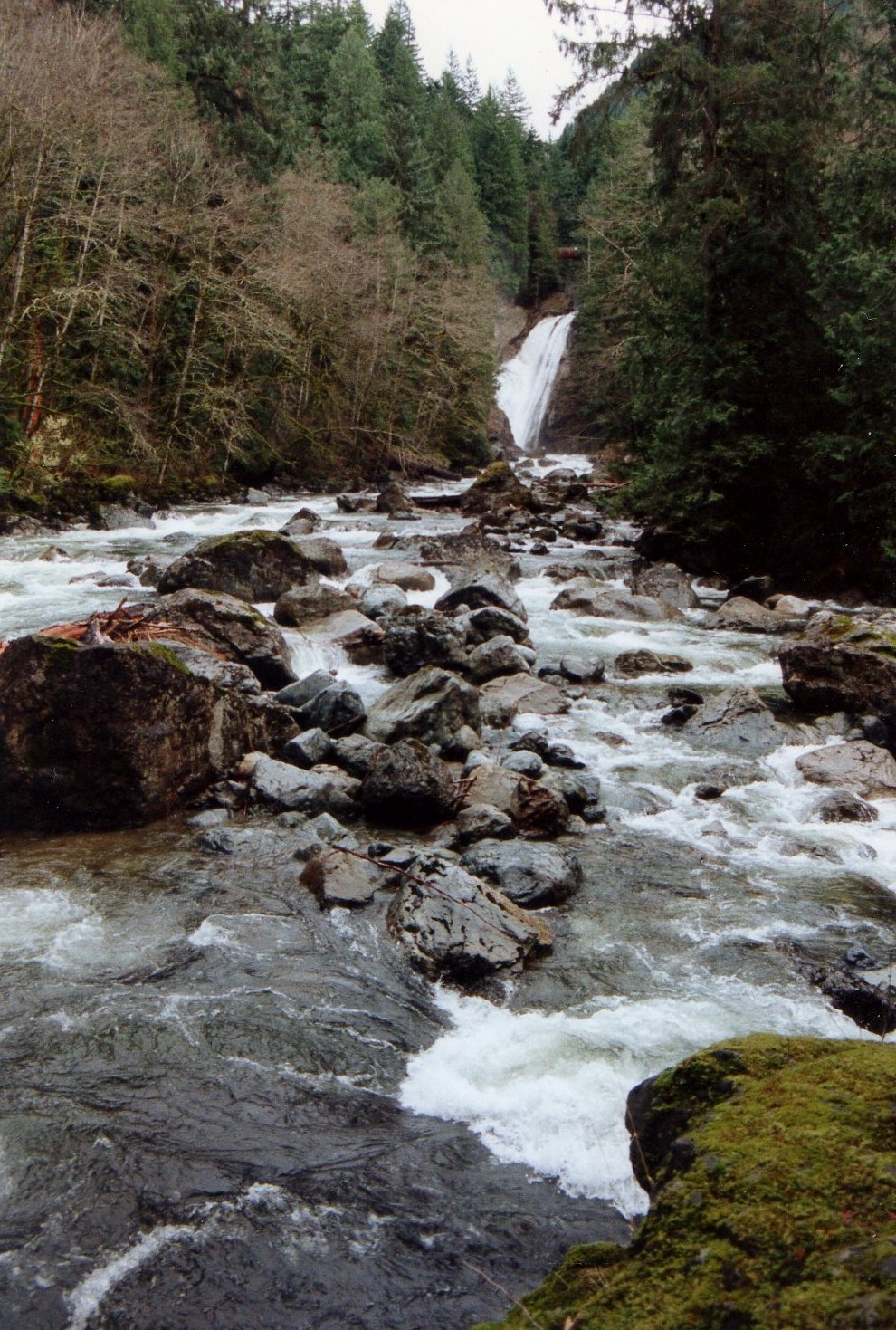 Twin Falls─Pretty pair of plummeting falls on South Fork Snoqualmie