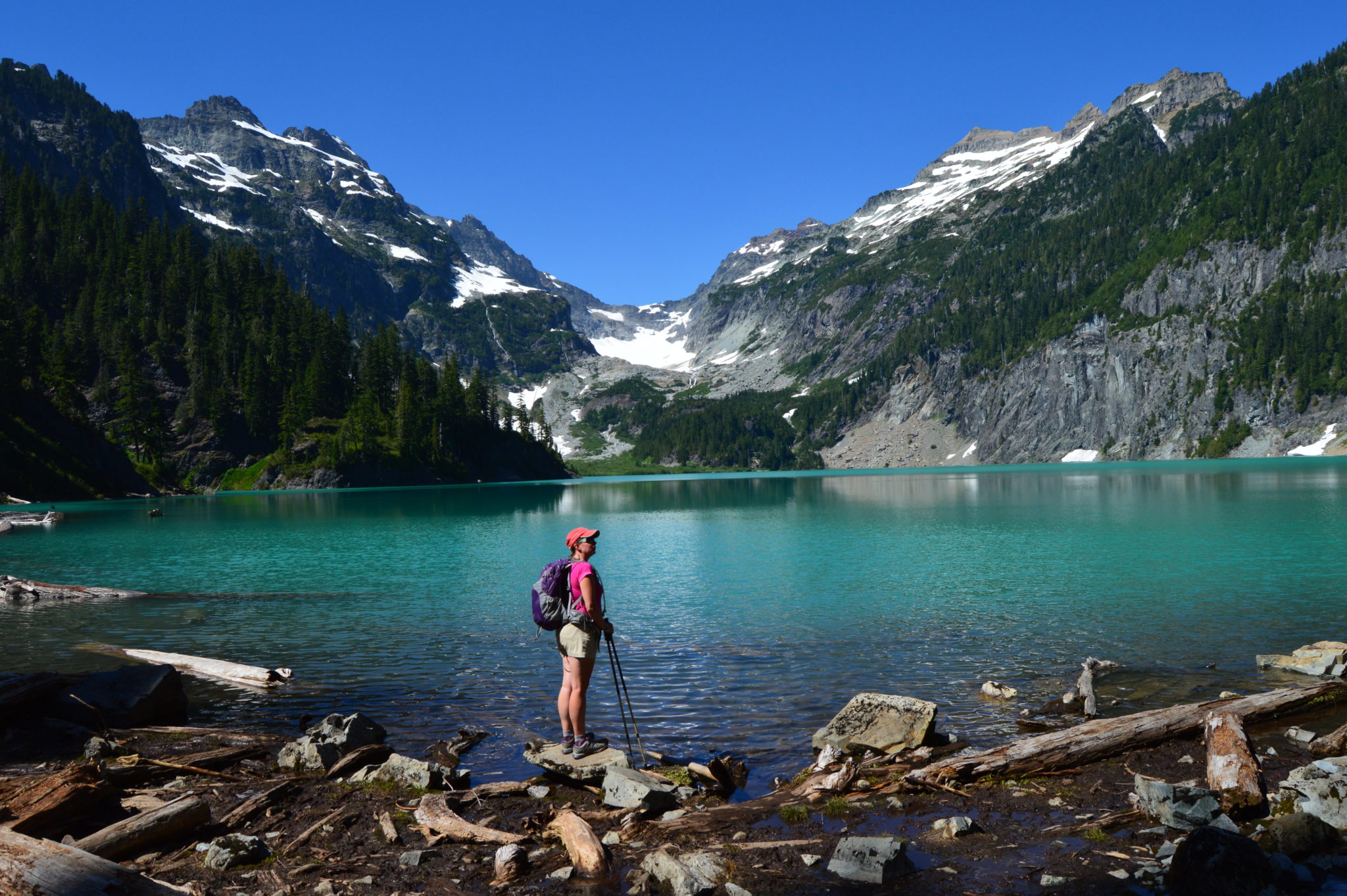 Blanca Lake A strikingly beautiful lake set beneath a formidable wall